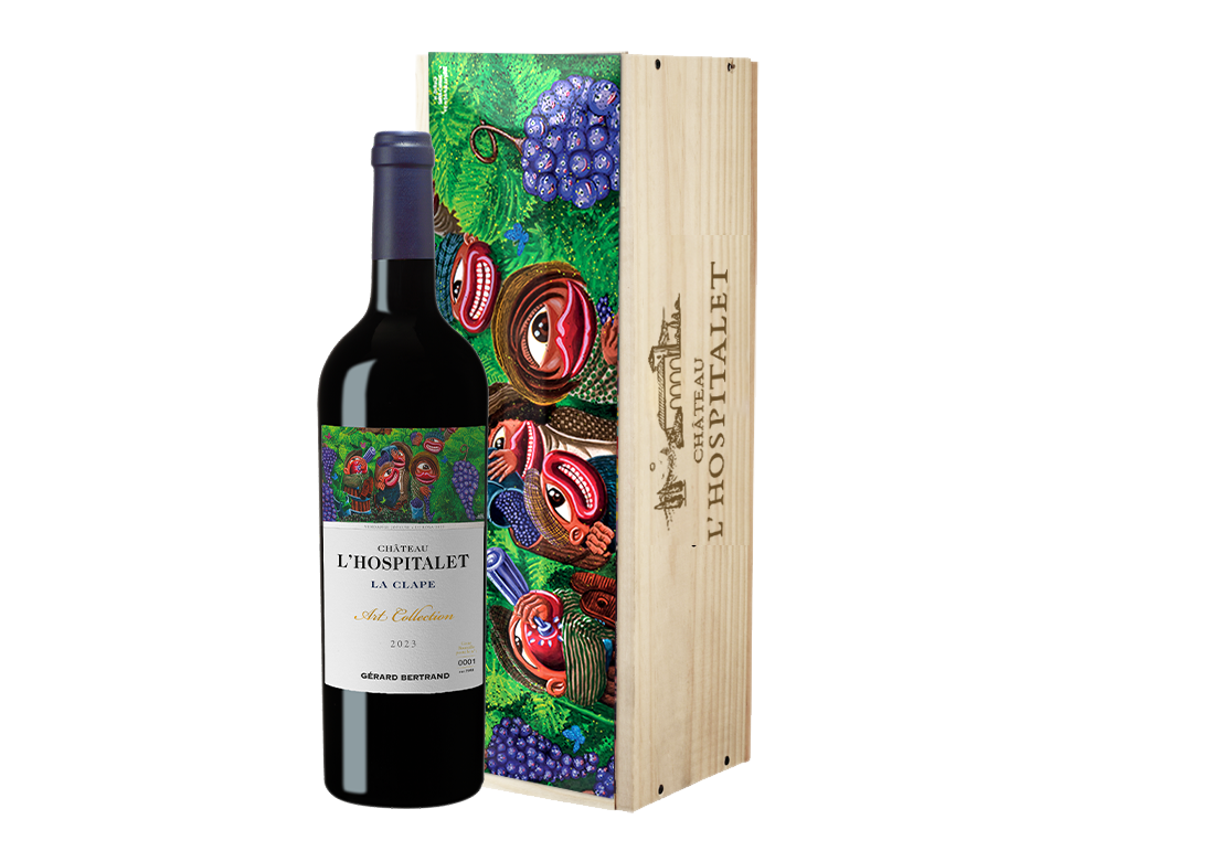 CHATEAU L'HOSPITALET ART COLLECTION DI ROSA Einzelkarton 75cl 2023 biodynamischer Rotwein
