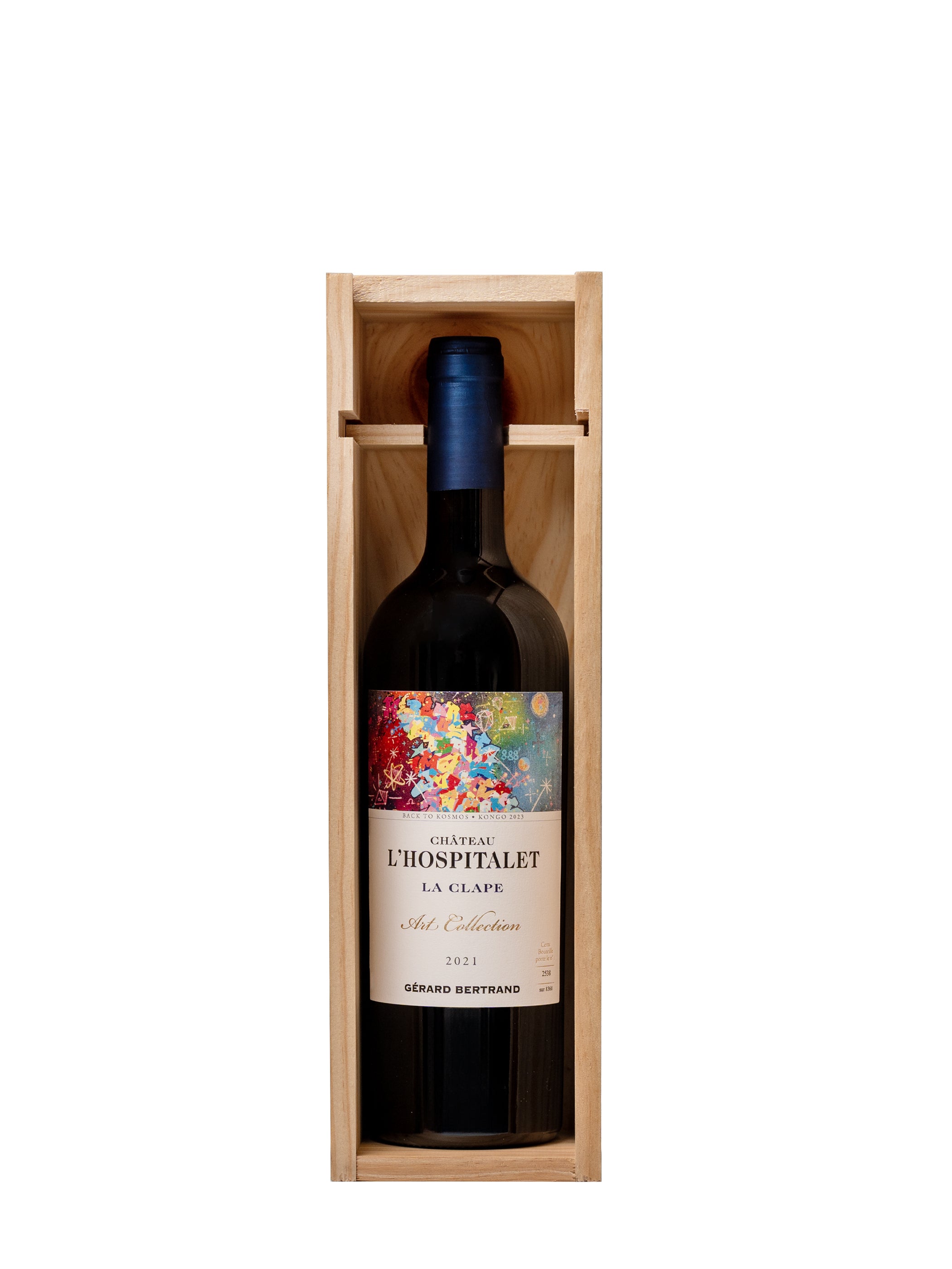 CHÂTEAU L’HOSPITALET ART COLLECTION Coffret 75cl 2021 - « BACK TO COSMOS » CYRIL KONGO - Gérard Bertrand