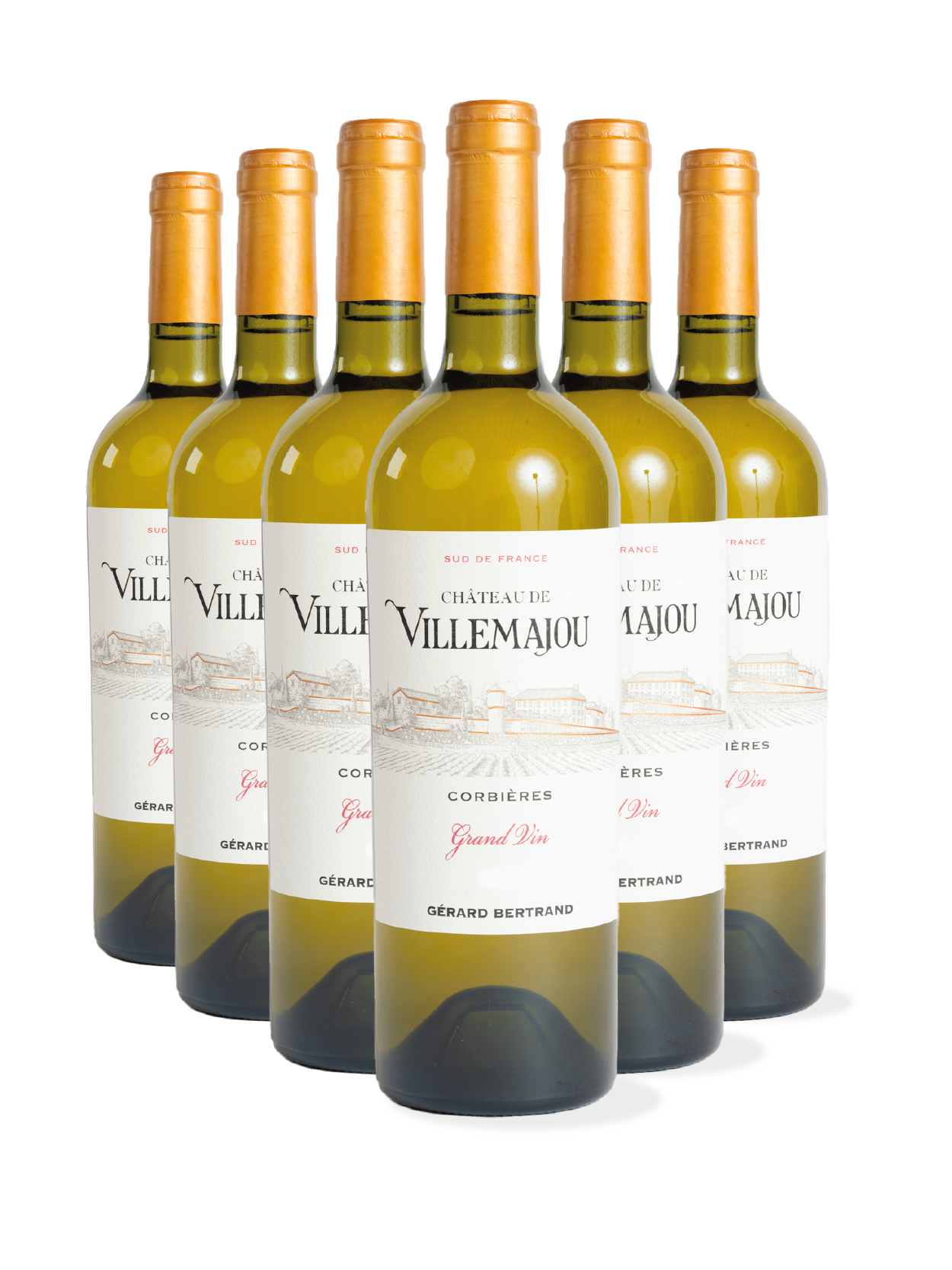 Château de Villemajou Grand Vin Blanc 2018 Caisse Bois 6 Bouteilles - Gérard Bertrand