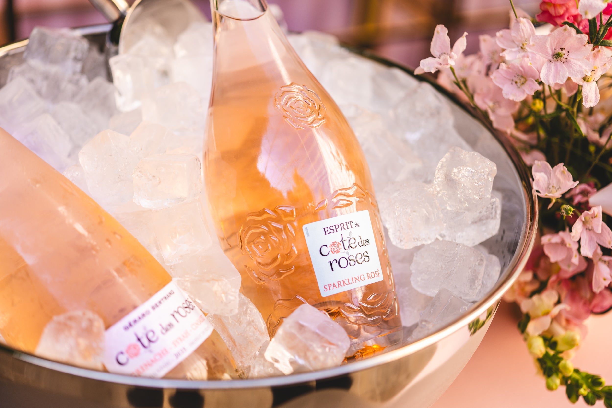Vin rosés effervescents