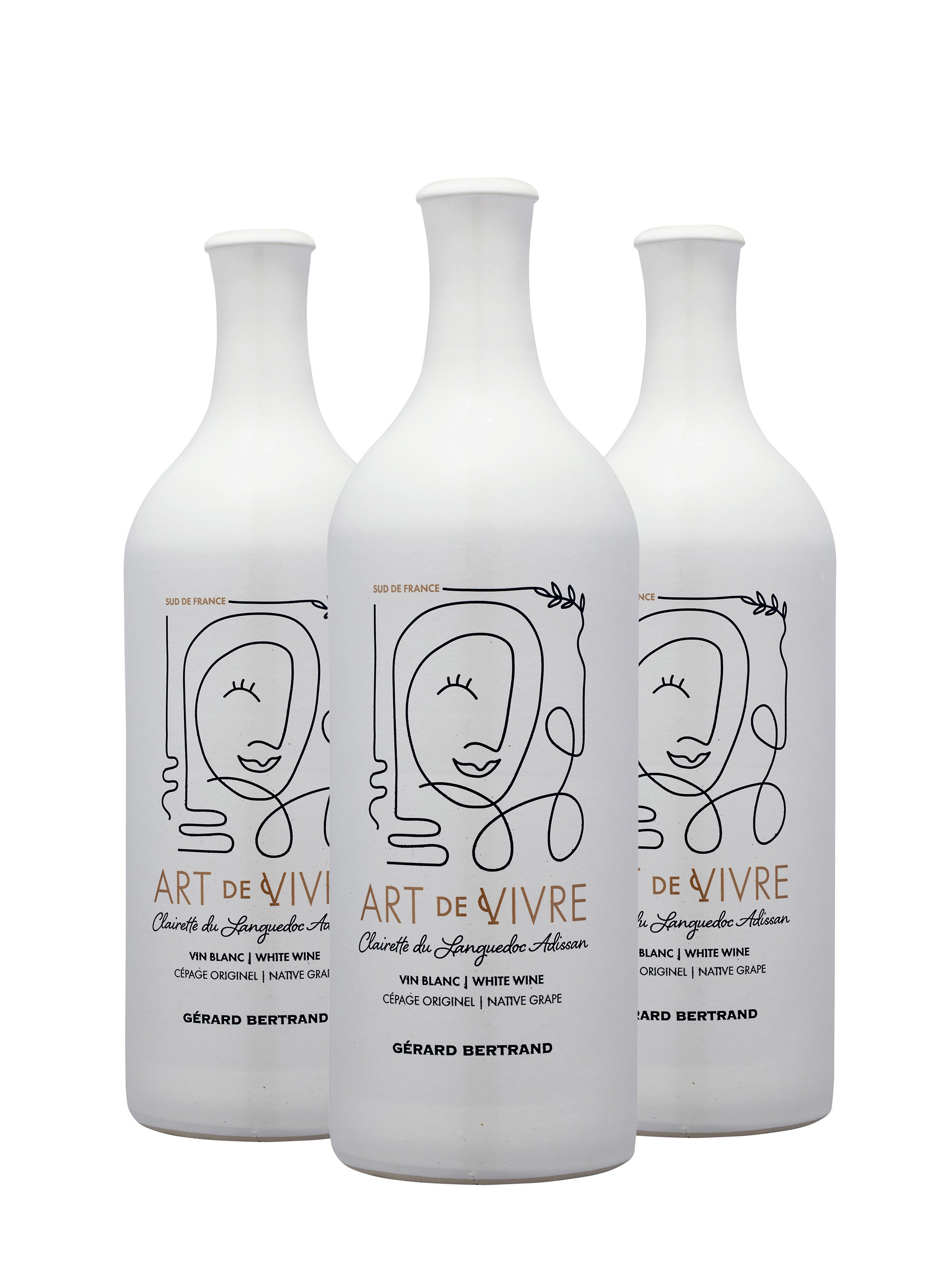 Art de Vivre Weißwein Clairette du Languedoc Adissan 2021 Set mit 3 Flaschen 75cl