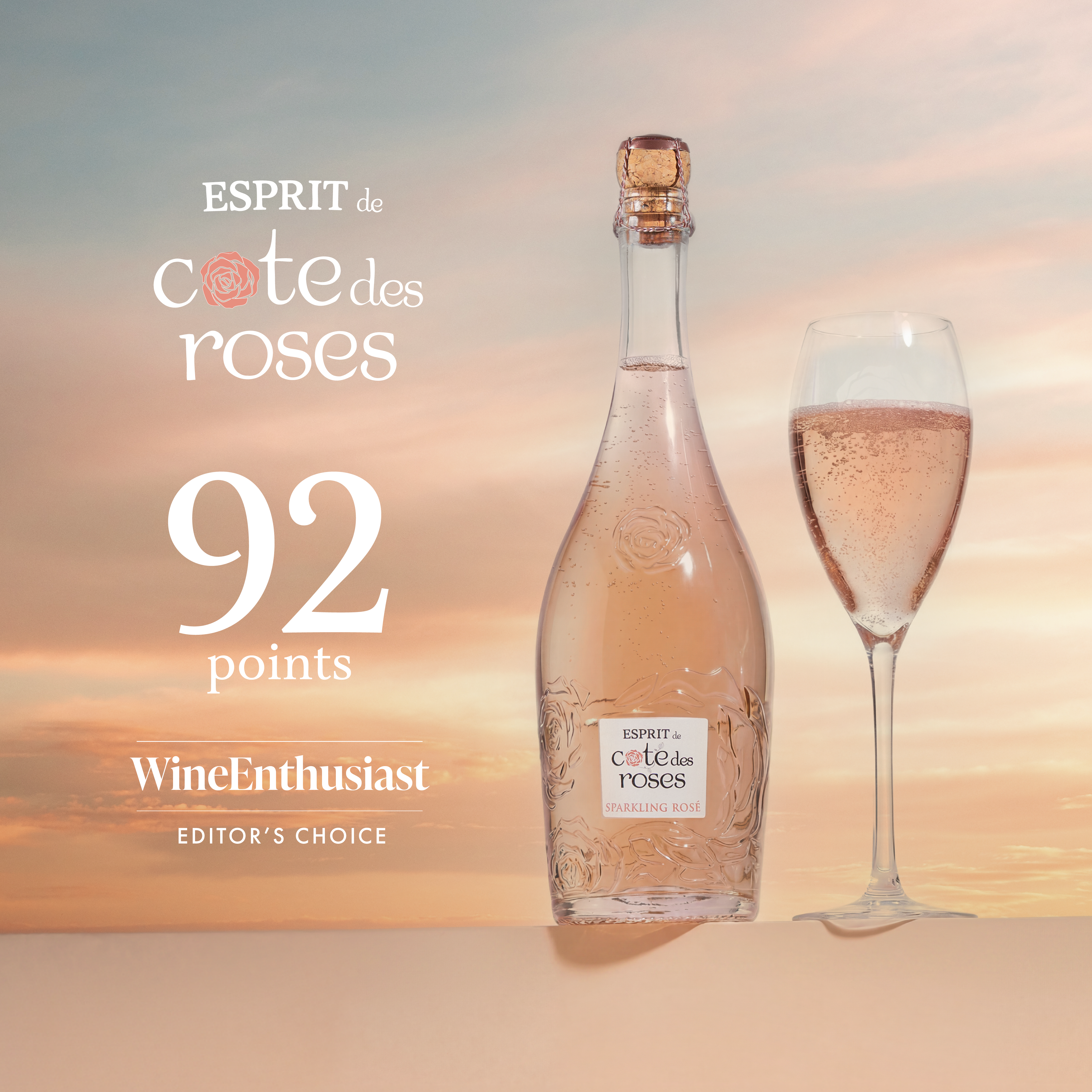 Esprit de Cote des Roses Brut rosé vin effervescent Lot 6 bouteilles 75cl - Gérard Bertrand 
