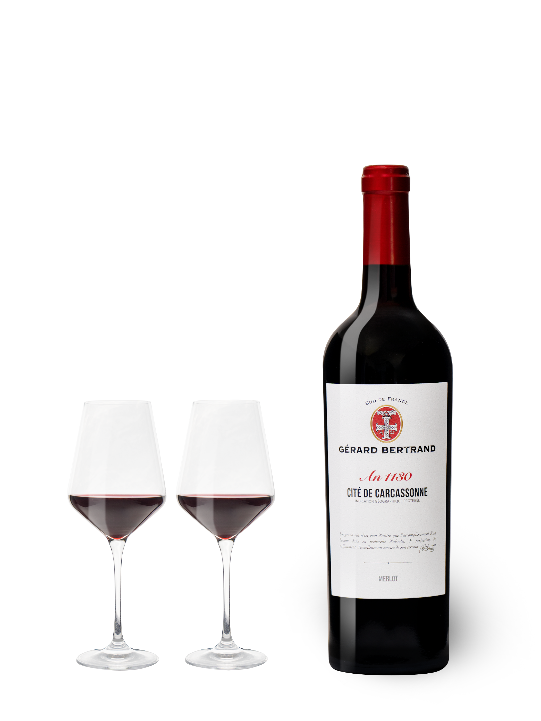Heritage „An 1130“ roter IGP Cité de Carcassonne 2022 Lot von 3 Flaschen 75cl
