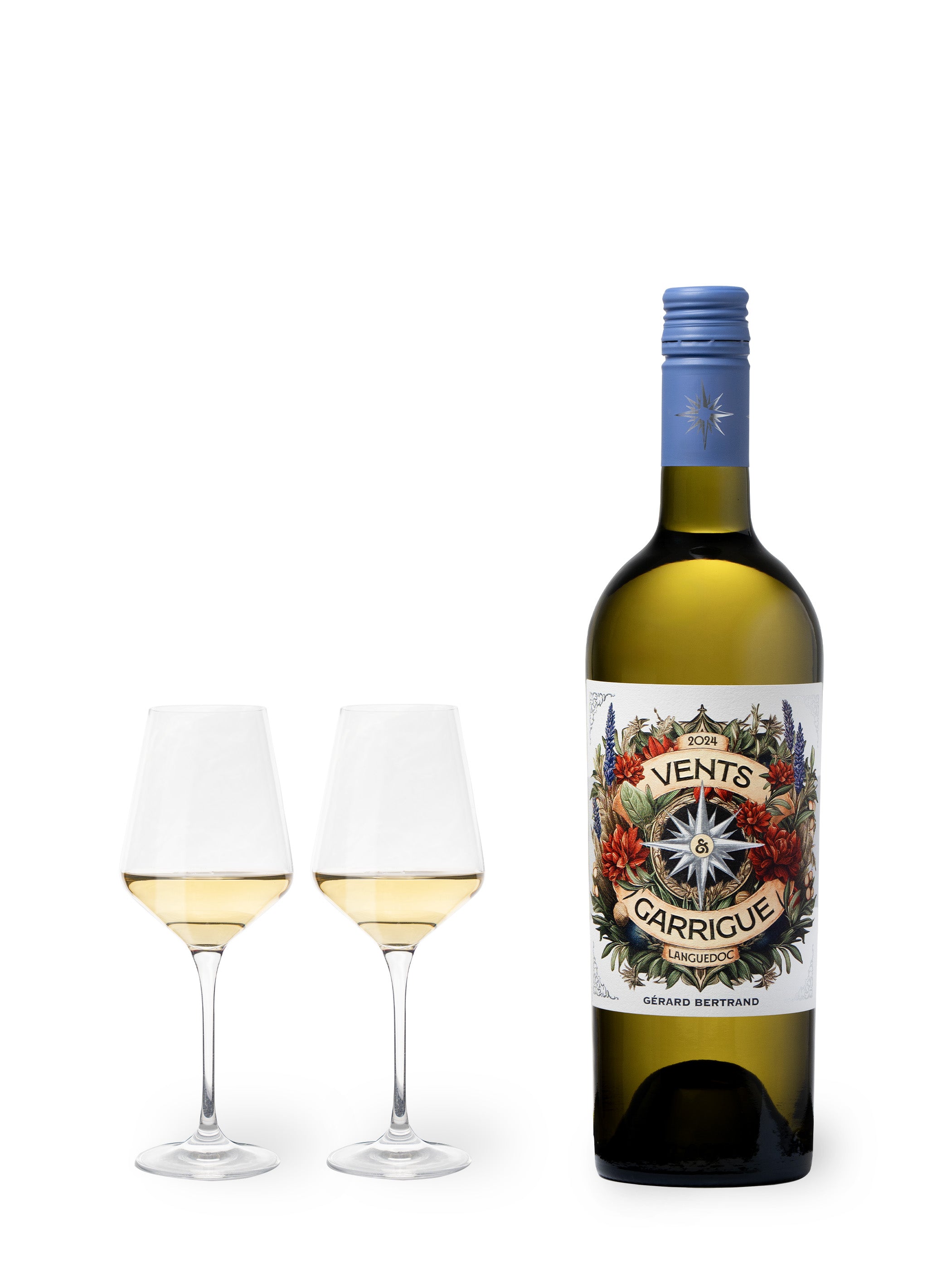 Vents & Garrigue Bio-Weißwein 2024 Charge mit 6 Flaschen 75cl