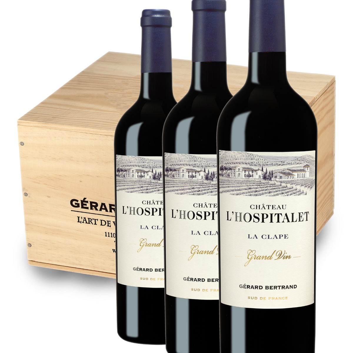 Château L'Hospitalet Grand Vin Rotwein AOP La Clape 2023 – 6 Flaschen à 75 cl