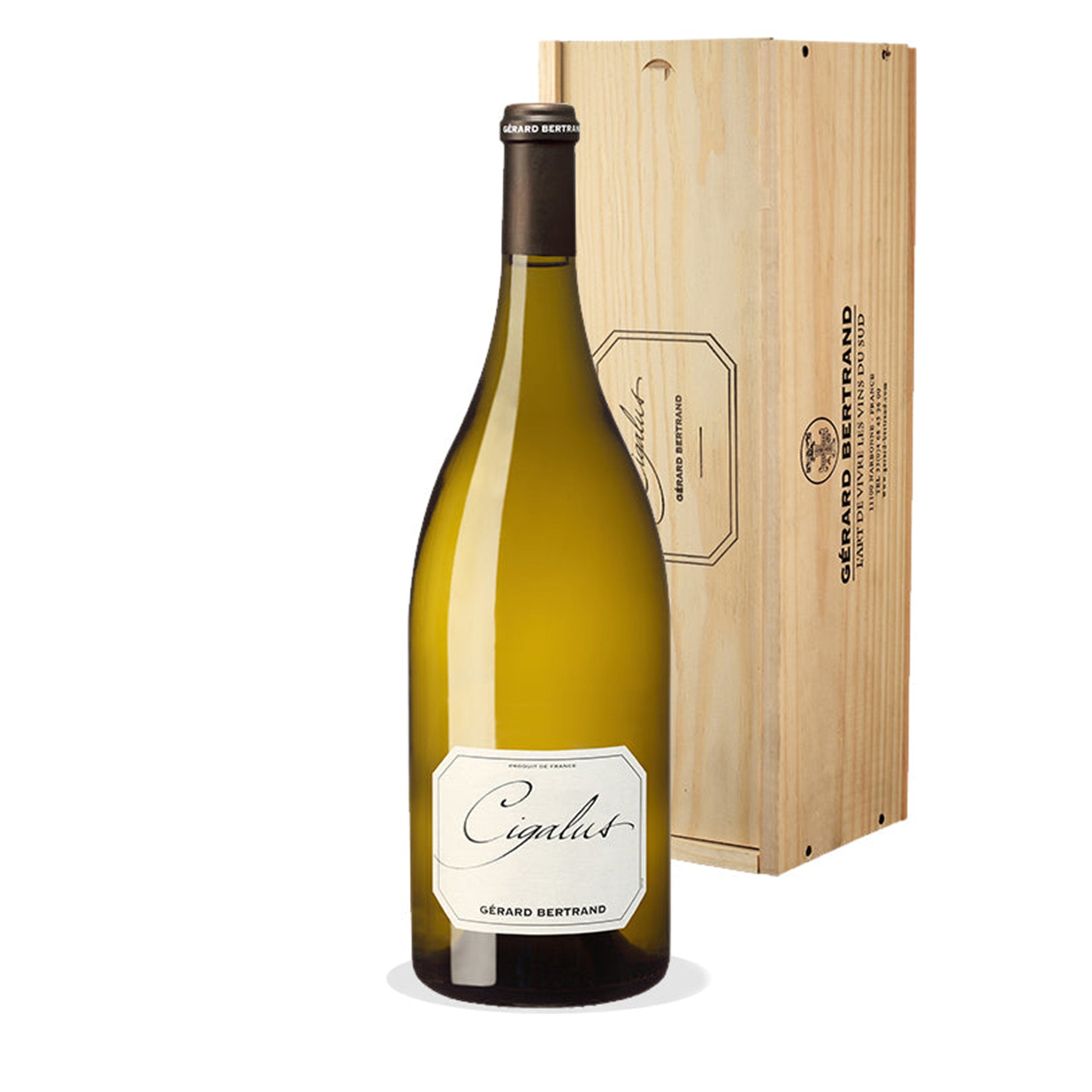 Cigalus Weißwein 2020 Magnum mit Holzkiste