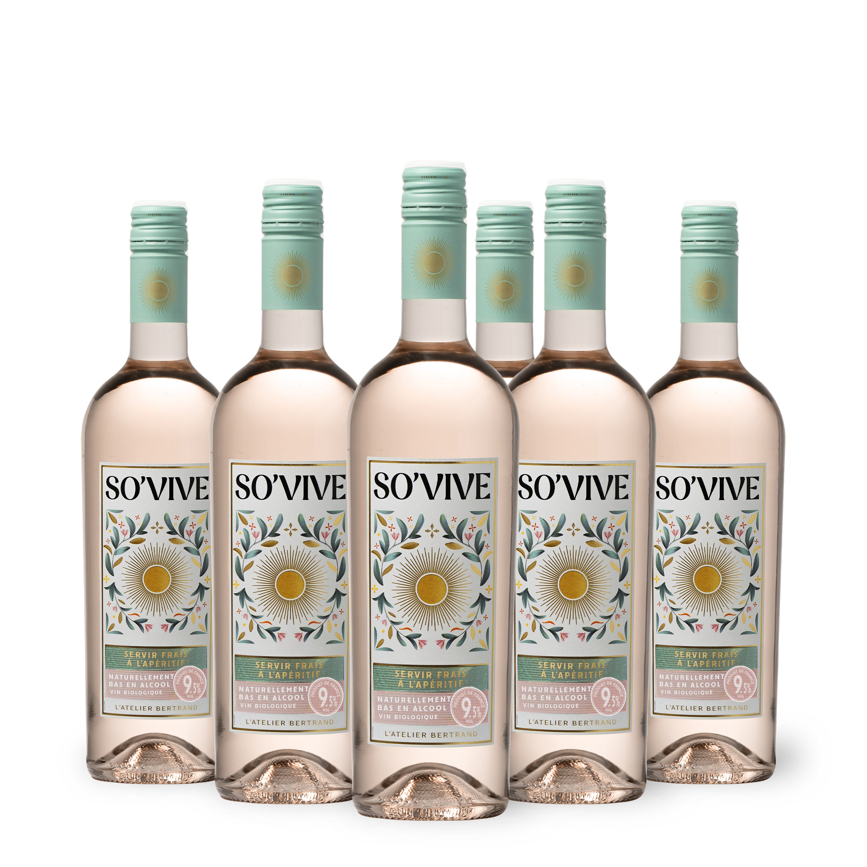 So’Vive 2025 vin rosé bio naturellement faible en alcool Lot 6 Bouteilles 75cl - Gérard Bertrand 