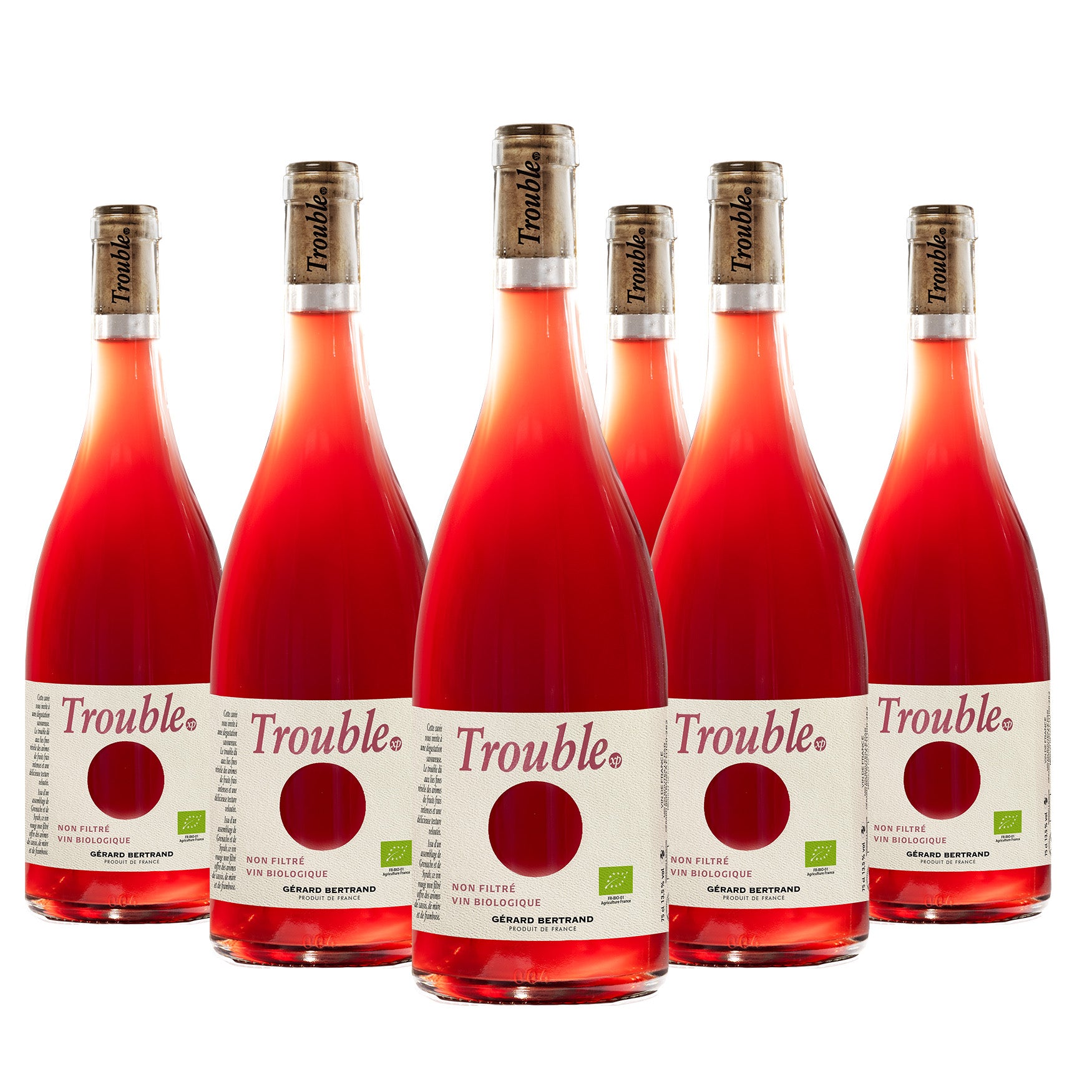Trouble xp vin rouge bio Non Filtré 2024 Lot 6 Bouteilles 75cl
