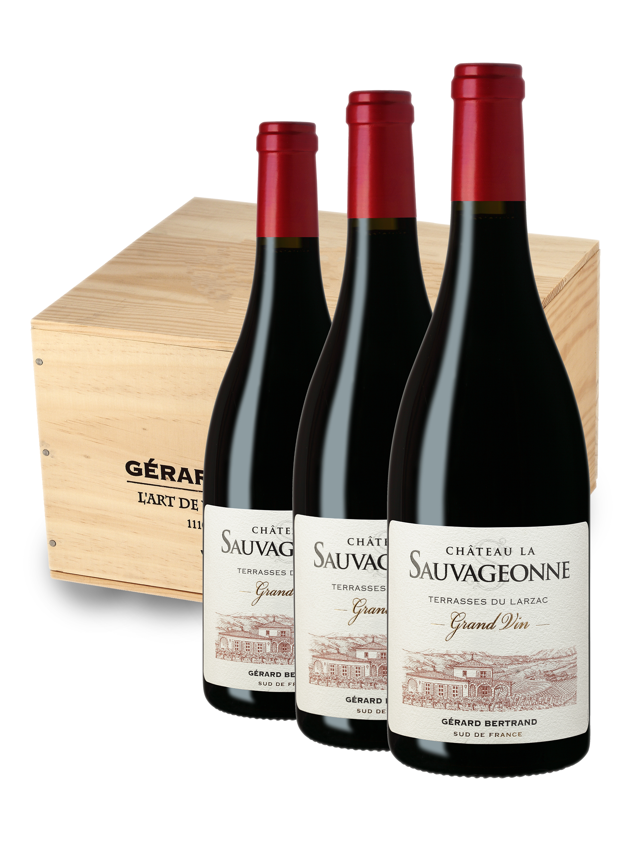 Château La Sauvageonne Grand Vin Rouge 2021 – Holzkiste 6 Flaschen